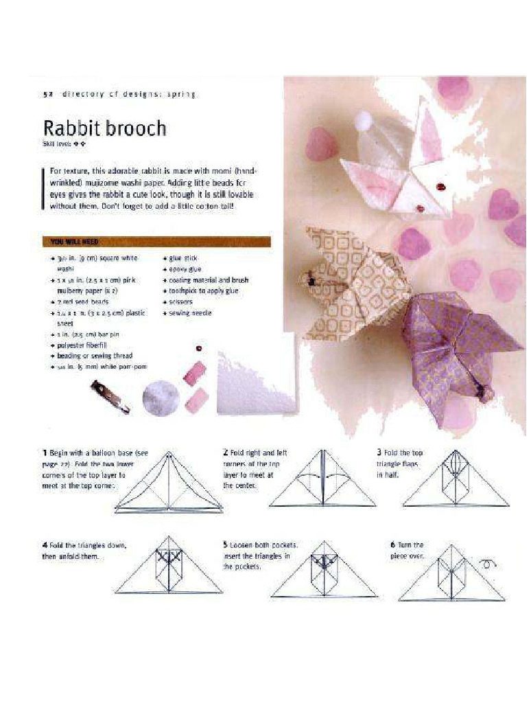 origami bunny instructions