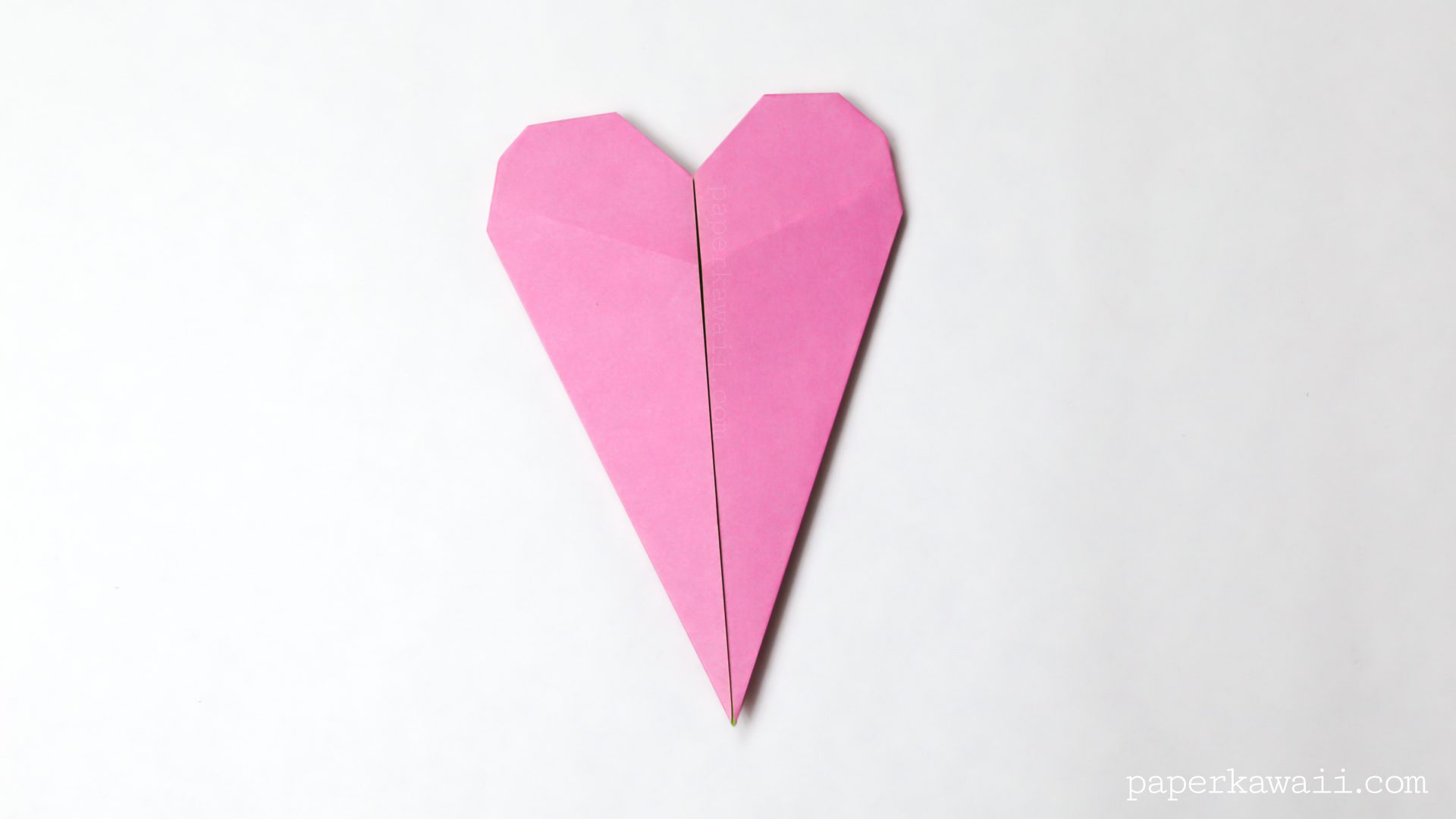 Thin Origami Heart Instructions Paper Kawaii