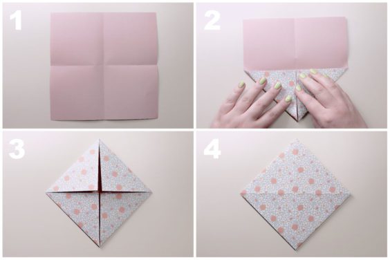 Origami Masu Box Frame Lid Step By Step Instructions Paper Kawaii