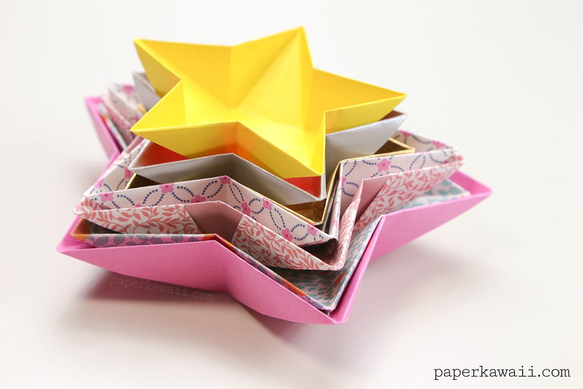 Origami Star Bowl Instructions Paper Kawaii