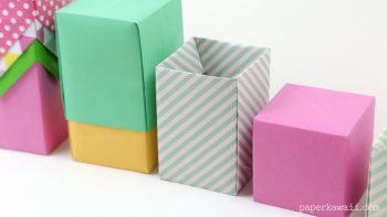 Tall Origami Box - Video Tutorial - Paper Kawaii