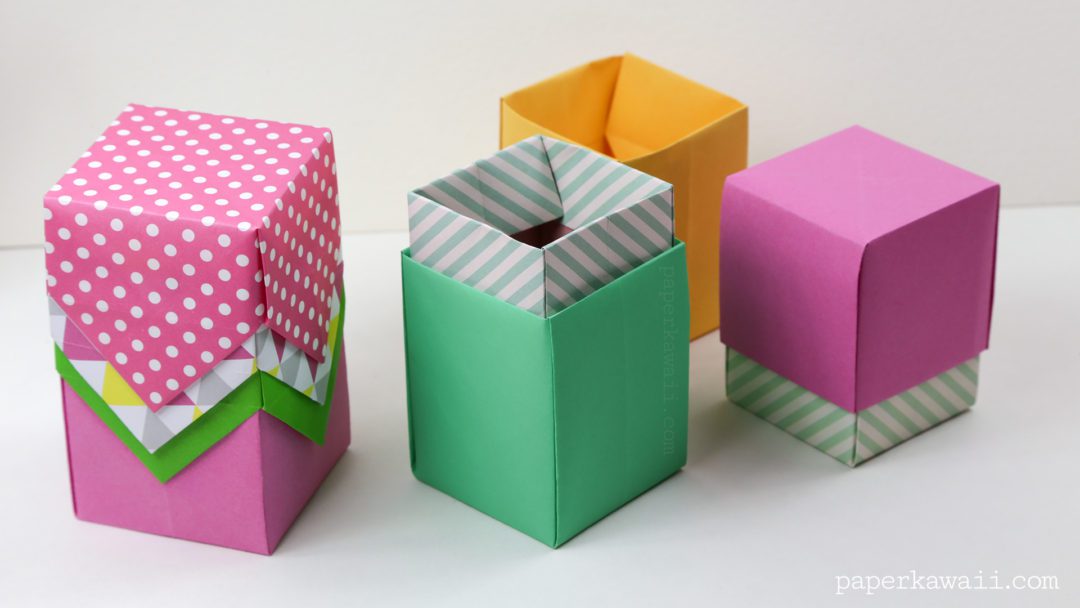 Tall Origami Box - Video Tutorial - Paper Kawaii