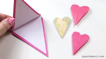 Thin Origami Heart Instructions - Paper Kawaii