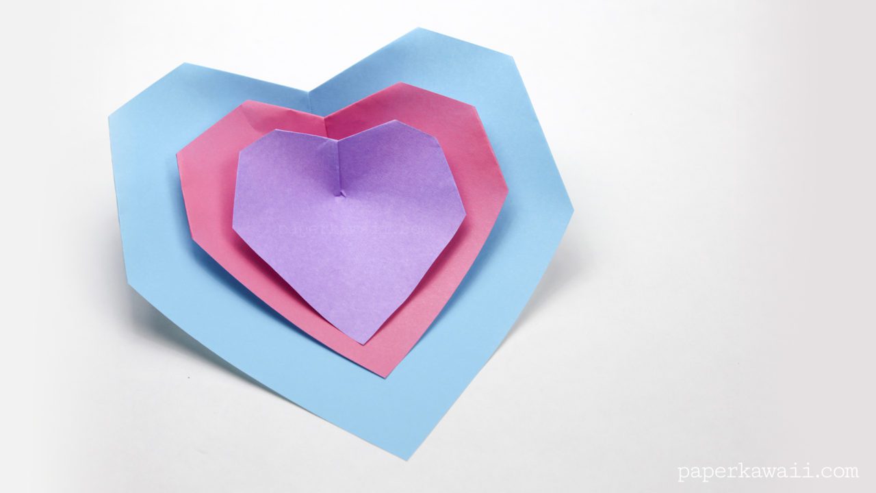 Super Easy Origami Heart Instructions - Paper Kawaii