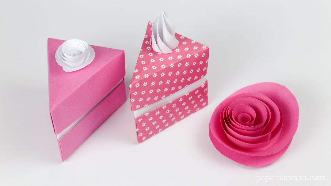 Origami Cake Slice Box Instructions - Paper Kawaii