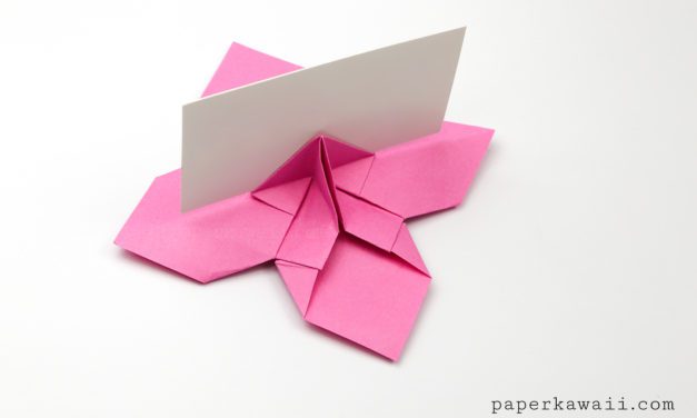 origami card flower holder Instructions Holder Card Flower Origami