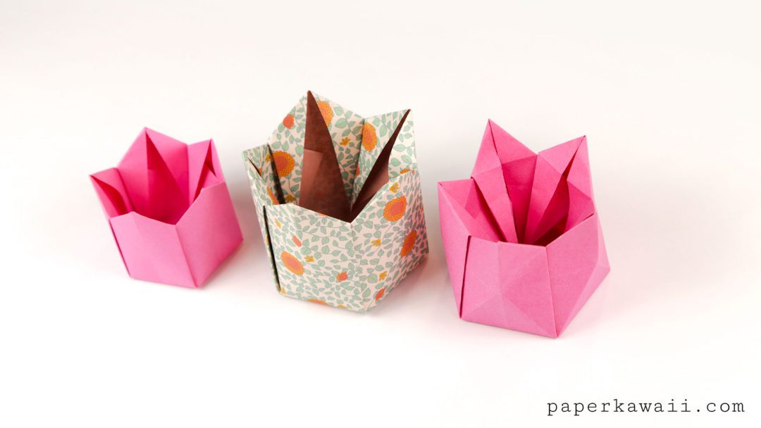 Pentagonal Origami Crown Box / Lid Instructions - Paper Kawaii