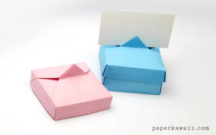 Origami Card Holder Box Instructions Paper Kawaii