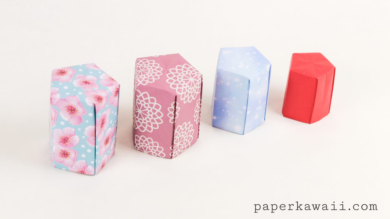 Tall Origami Pot Tutorial - Five Sided - Paper Kawaii