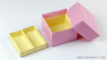 Origami 2 Tier Box Tutorial - Toolbox With Lift-out Tray - Paper Kawaii