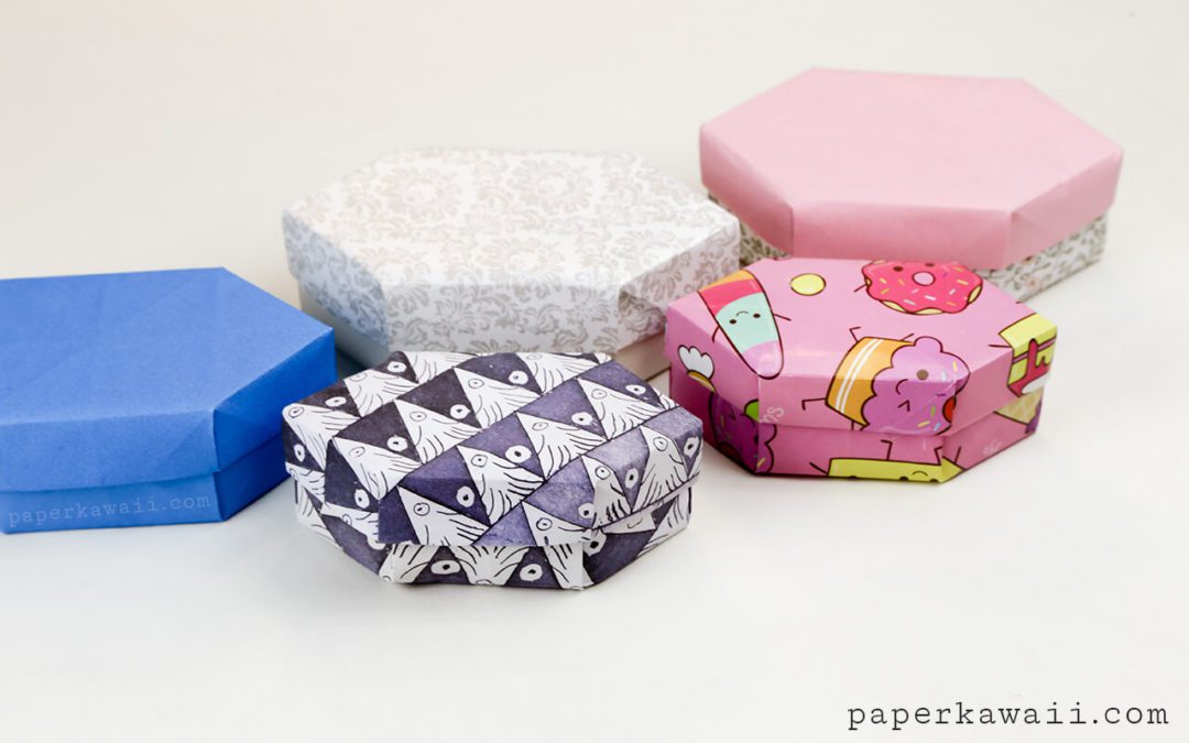 Origami Long Gem Gift Box Tutorial - Paper Kawaii