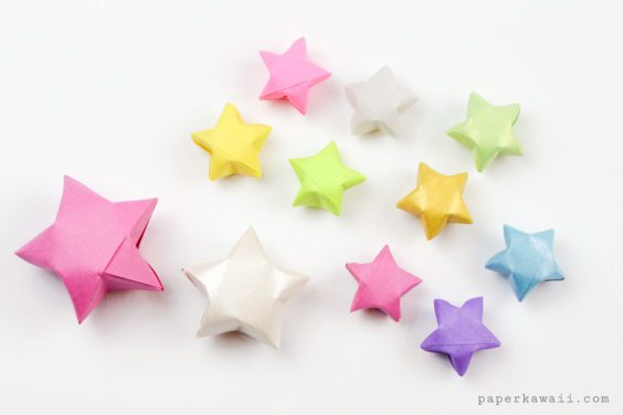 Origami Lucky Stars Tutorial - Easy & Fun - Paper Kawaii