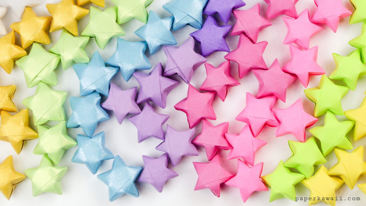 Origami Lucky Stars Tutorial Easy Fun Paper Kawaii