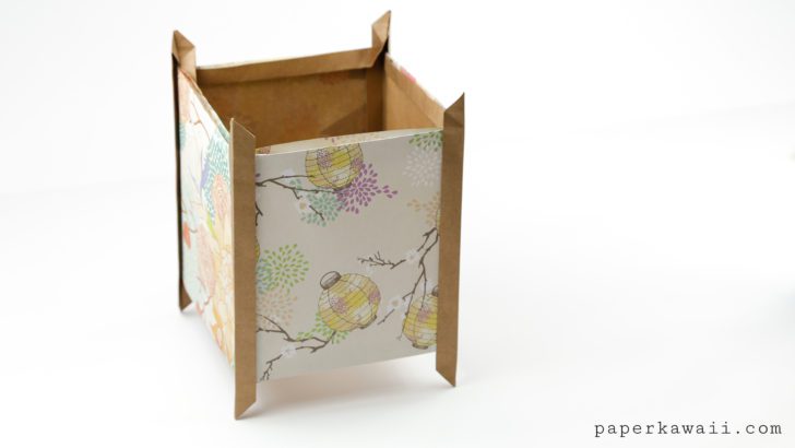 Origami Lantern Tutorial - Japanese Andon Lampshade - Paper Kawaii