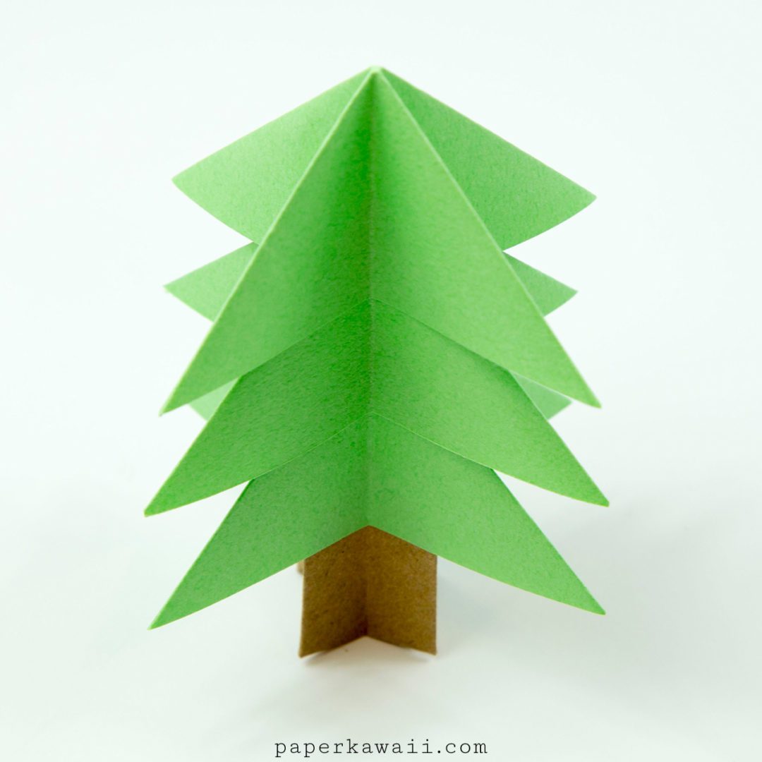 Easy Origami Christmas Tree Tutorial - Paper Kawaii