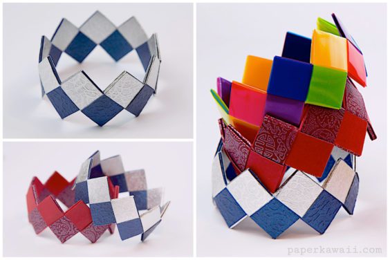 Modular Origami Bracelet Tutorial - Easy & Pretty - Paper Kawaii