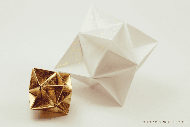 Origami Cube Star Decoration Tutorial - Paper Kawaii