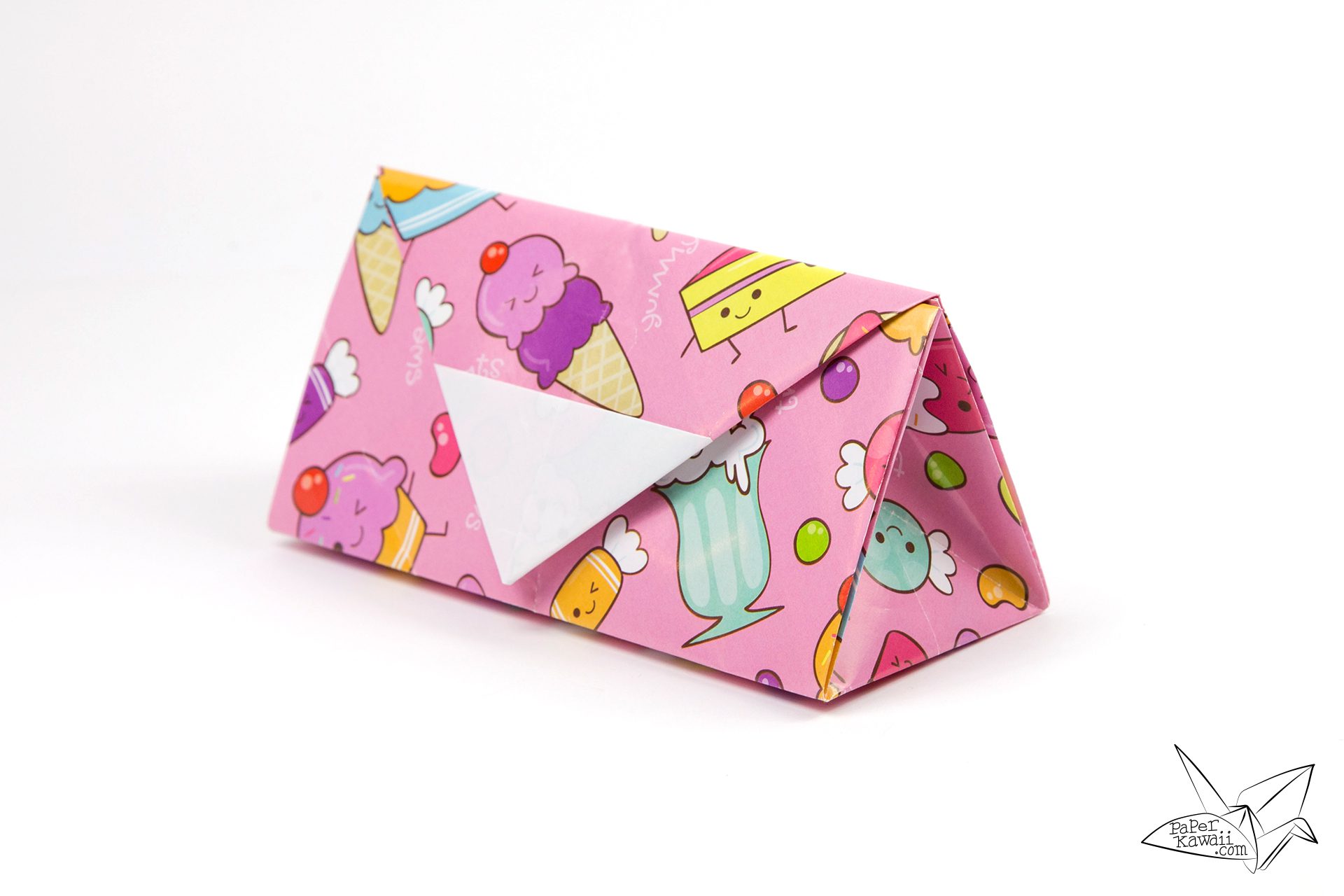 origami clutch tutorial paper kawaii 03
