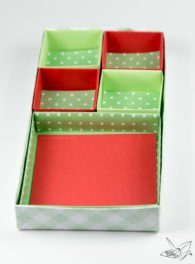 Useful & Cute Origami Desk Organiser Tutorial - Nested Boxes