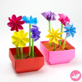 Easy 8 Petal Origami Flower Tutorial - Paper Kawaii