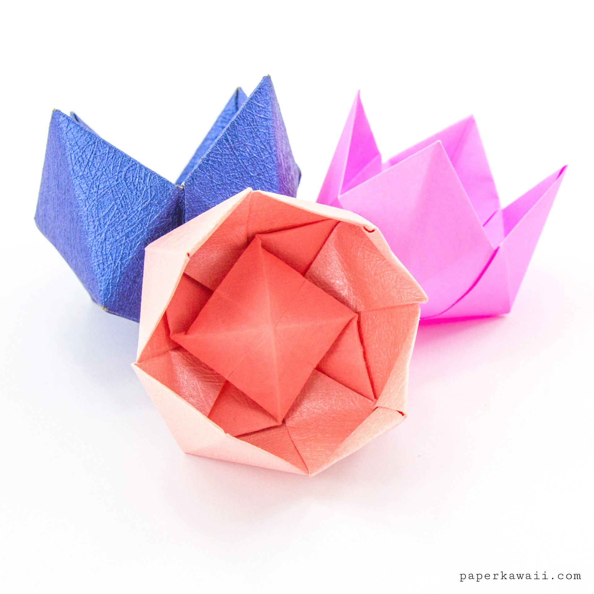 DIY Origami Paper Flower Bouquet - DIY Tutorials  Easy origami flower,  Folded paper flowers, Paper origami flowers