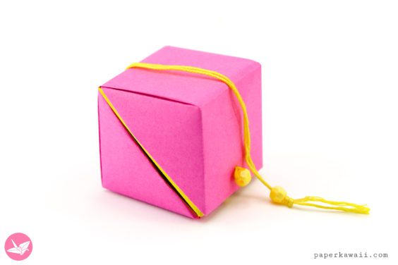 How To Make A Hinged Origami Cube Box - Tutorial + Diagram