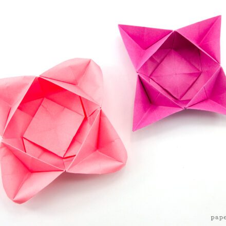 Origami Star Dish / Bowl Instructions - Paper Kawaii 