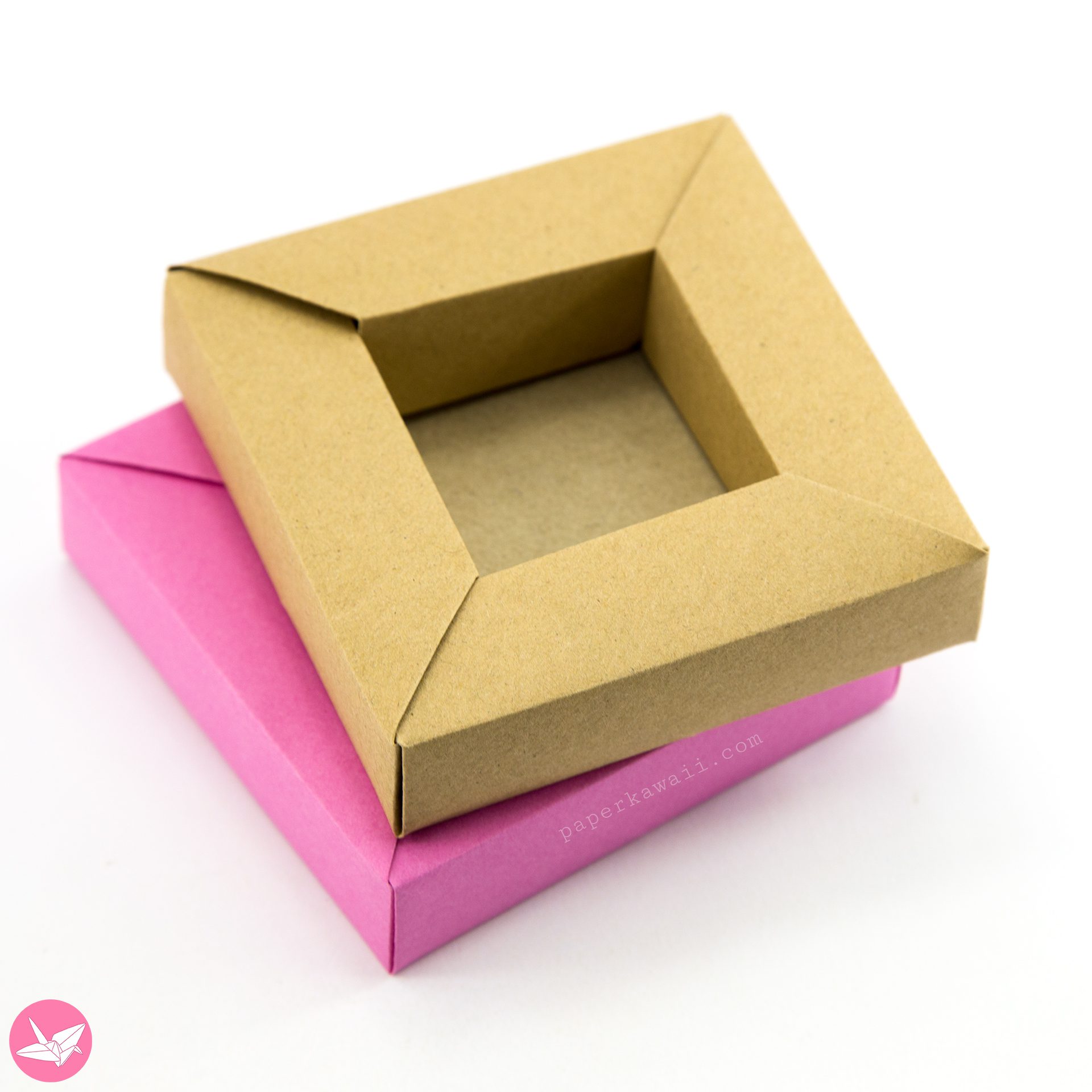 Origami Photo Frame Box Tutorial - Paper Storage - Paper Kawaii 