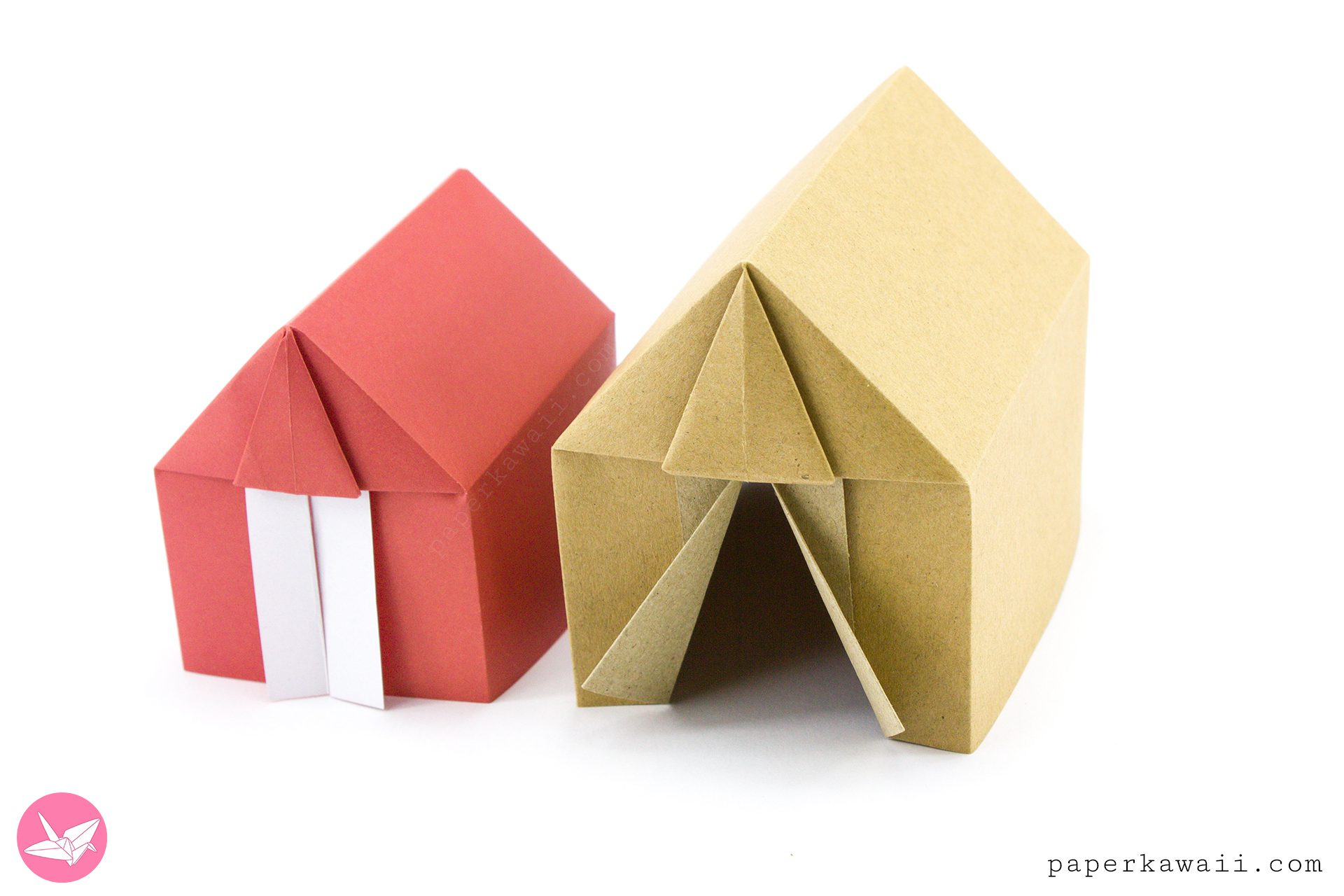 Origami Tent Or House Tutorial Paper Kawaii