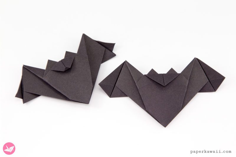 Spooky Origami Bat For Halloween Tutorial - Paper Kawaii