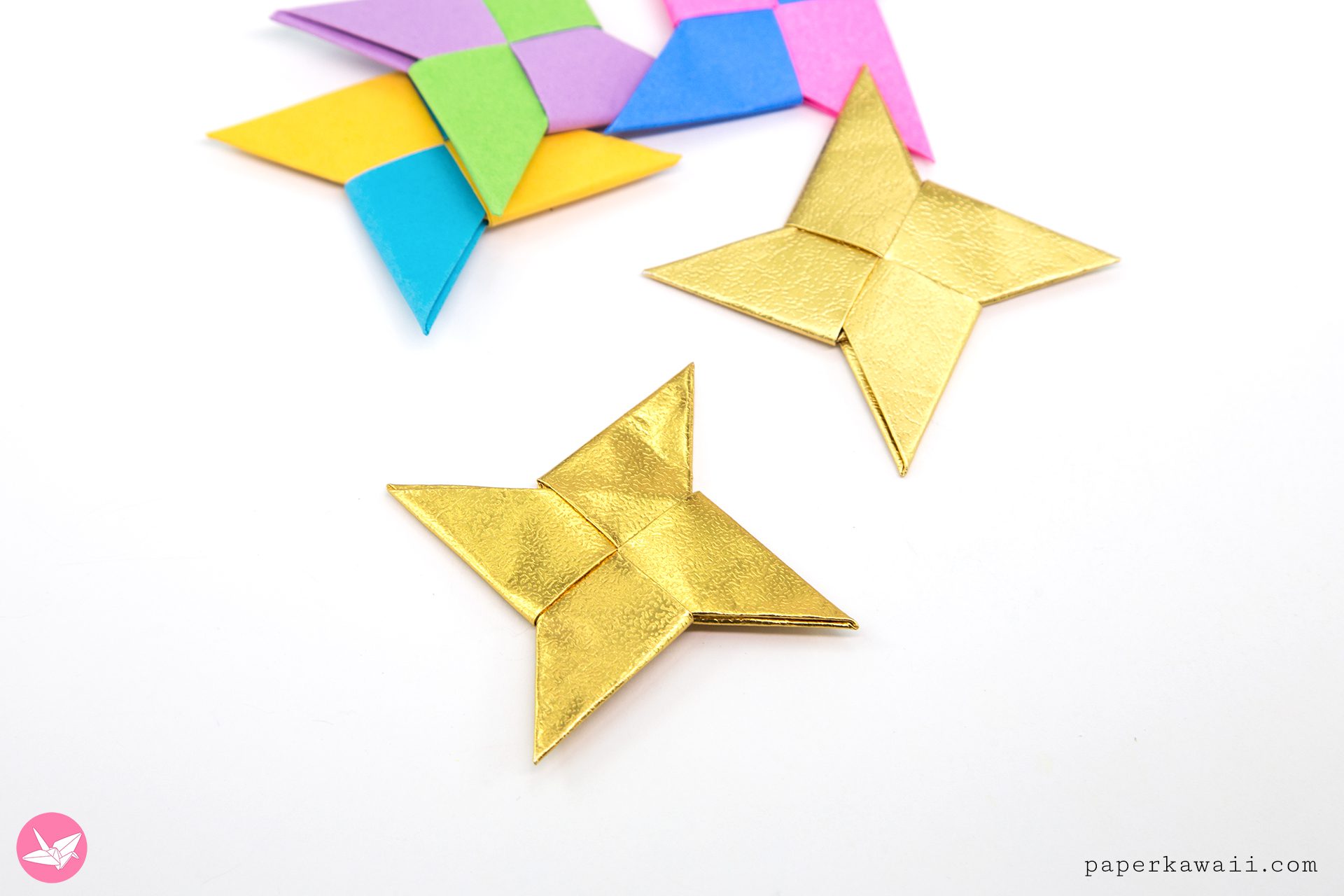 Easy Origami Ninja Star Tutorial Paper Kawaii