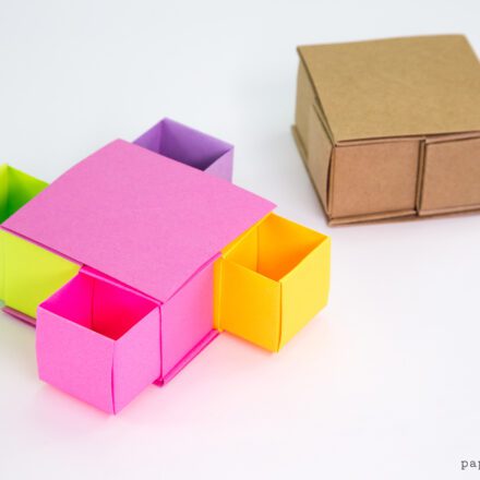 Origami Paper Box (Very Easy), How to make a mini paper box /Storage Box