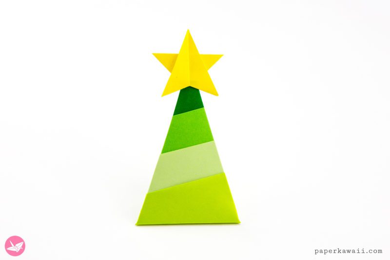 Fun And Simple Origami Christmas Tree Tutorial Paper Kawaii