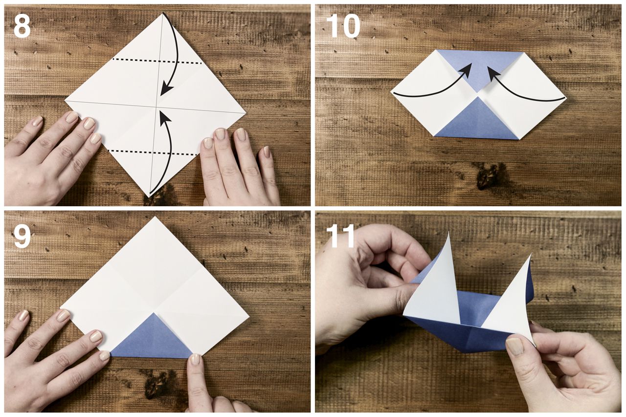 Origami Boat With 2 Sails Step By Step Instructions - Paper Kawaii