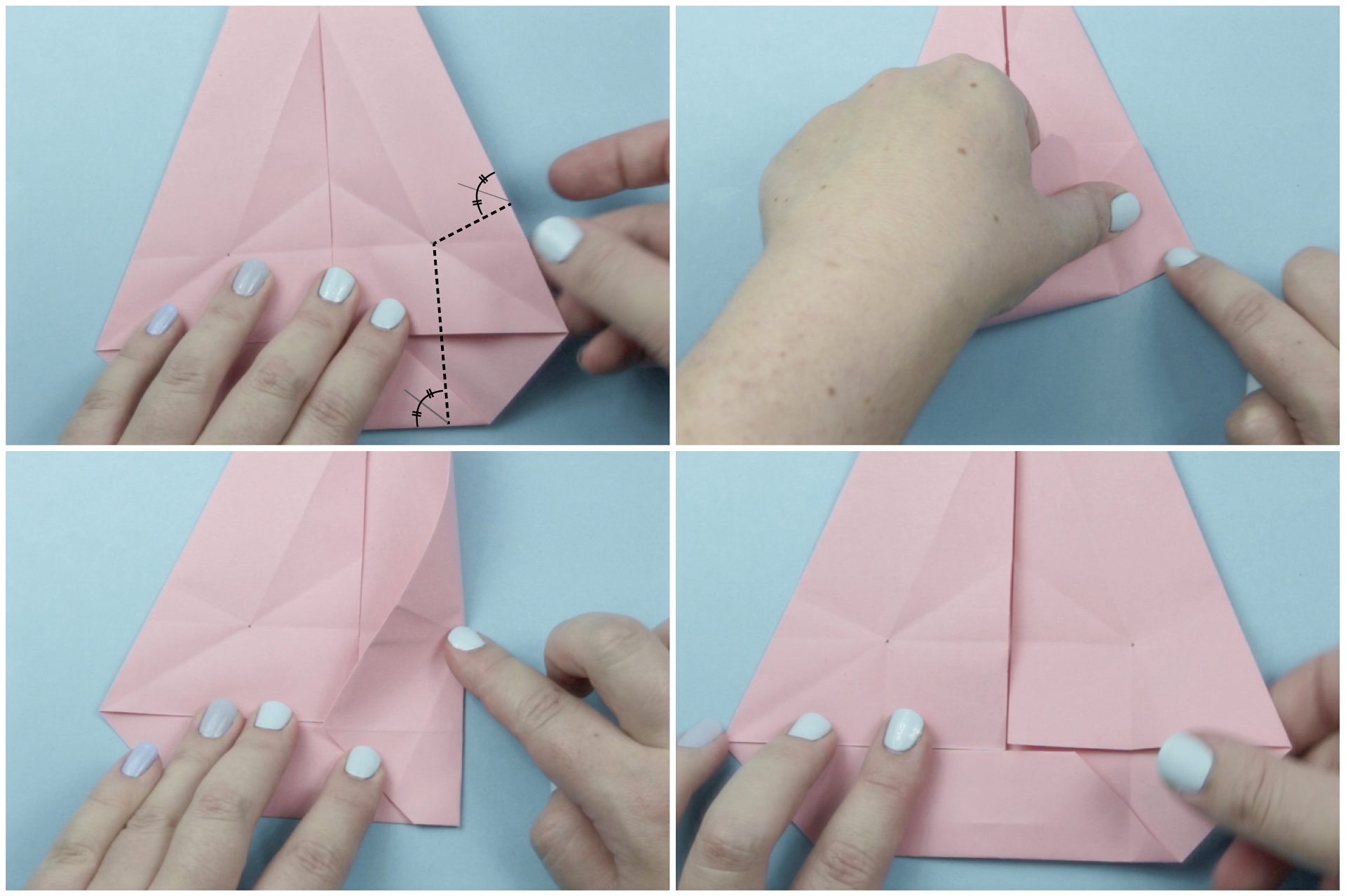 Origami Cake Slice Box Step By Step Instructions - Paper Kawaii