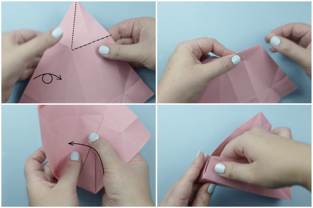 Origami Cake Slice Box Step By Step Instructions - Paper Kawaii