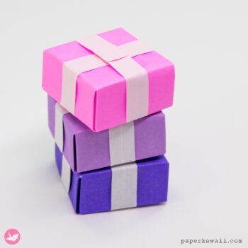 Cute Origami Present Gift Box Tutorial - Paper Kawaii