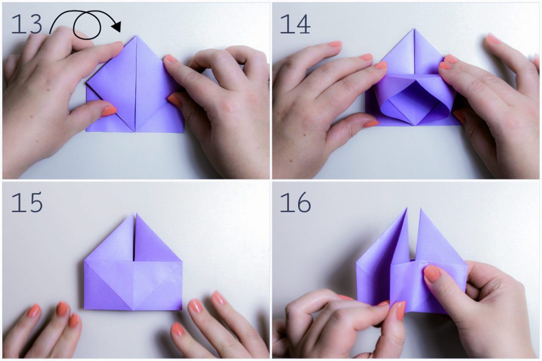 Origami Sanbo Box Step By Step Instructions - Paper Kawaii