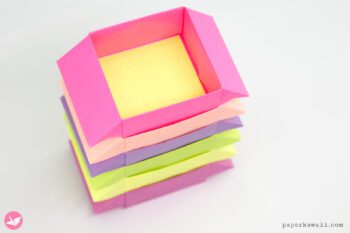 Origami Stackable Boxes Tutorial - Box With Handles