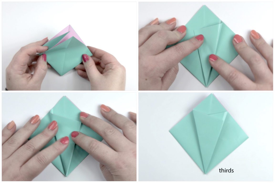 Simple Origami Flower Photo Tutorial Step By Step Instructions - Paper ...