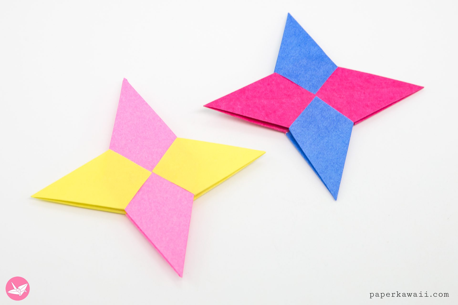 Origami Symmetrical Shuriken Star Tutorial - Paper Kawaii