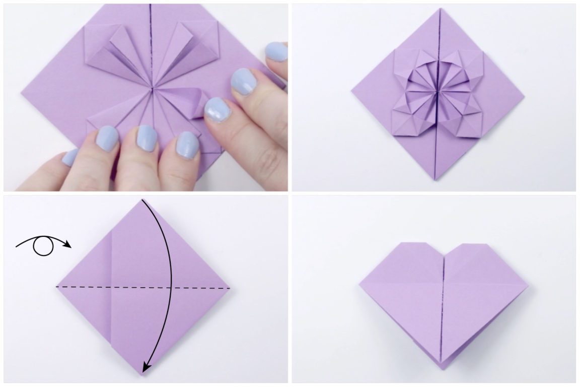 Origami Money Heart Photo Tutorial Step By Step Instructions - Paper Kawaii