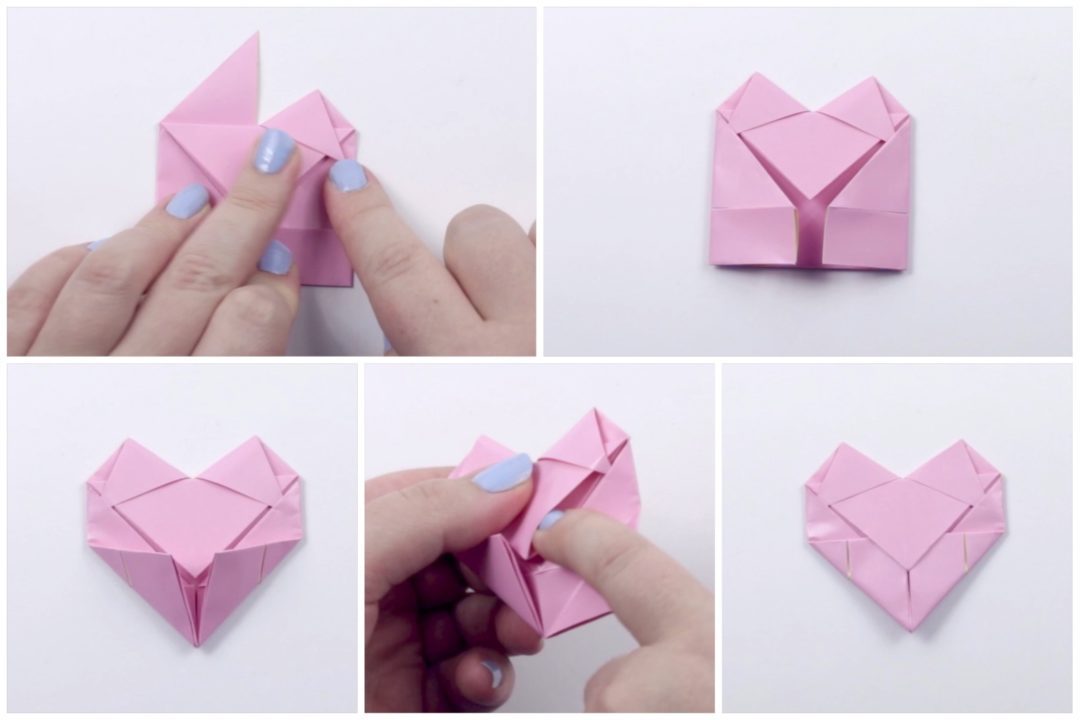 Origami Heart Letterfold Photo Tutorial Step By Step Instructions 