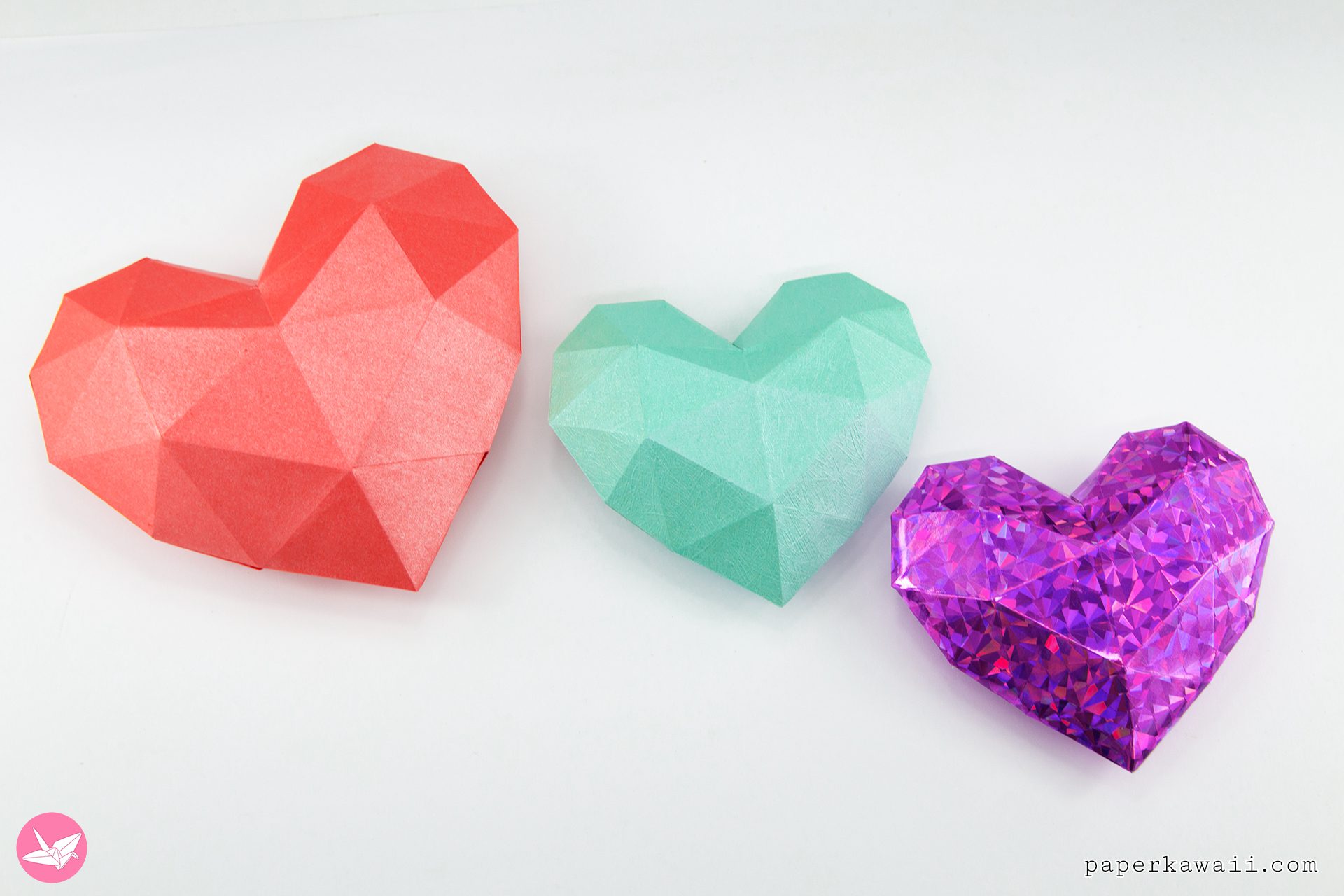 Origami Woven Paper Hearts Tutorial - Paper Kawaii