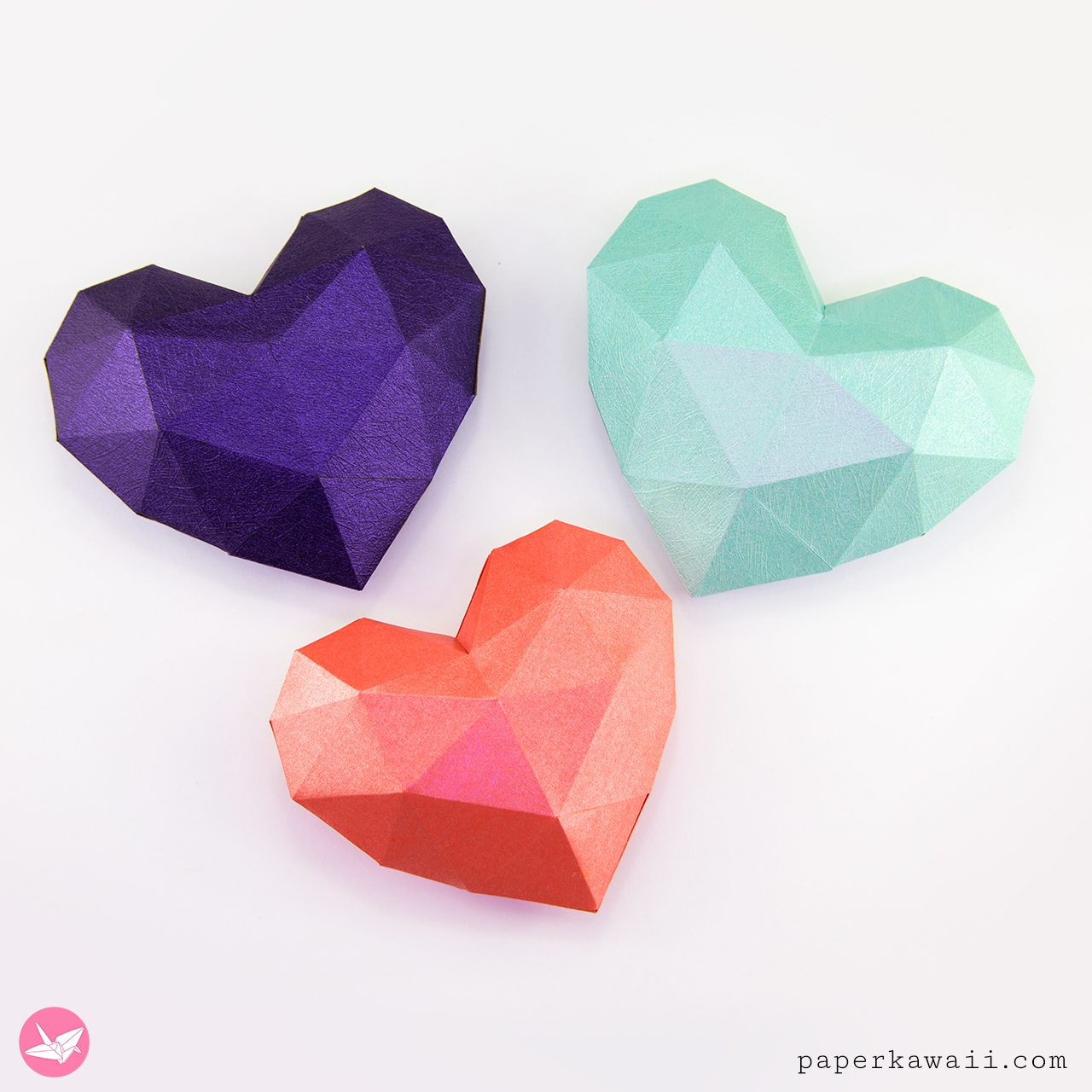 how to make a 3d paper heart