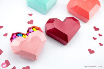 Paper Heart Box Tutorial & Free Template - Paper Kawaii