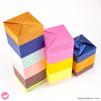 Origami Stacking Box Tutorial - Spice Boxes - Paper Kawaii