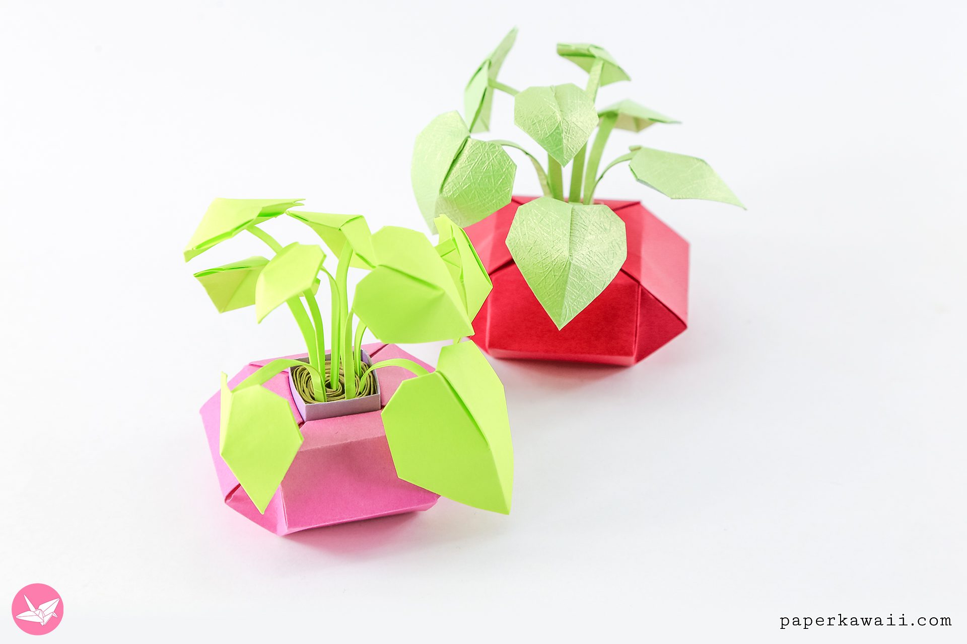 Mini Origami Pot Plants Tutorial - Make Cute Paper Houseplants