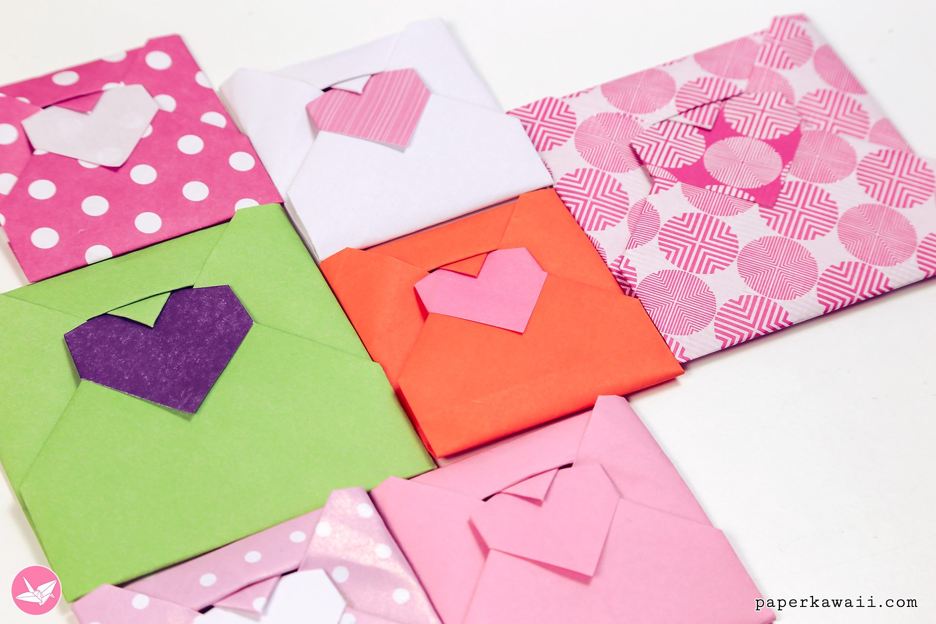 Omiyage Blogs: Send Pretty Mail #8/9 - Origami Heart Cards