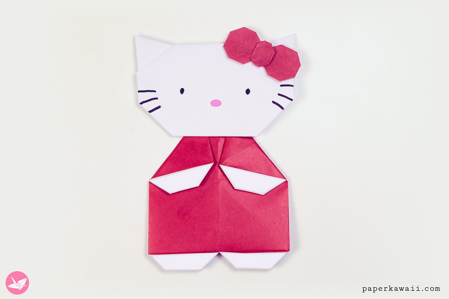 Origami Hello Kitty Video Tutorial Paper Kawaii